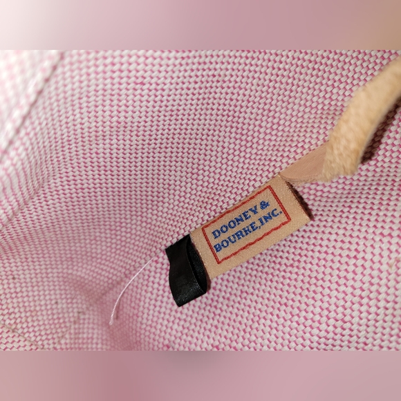 Dooney & Bourke Coated Canvas Signature Logo Charm Bucket Bag, Ivory - Picture 11 of 12